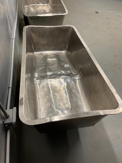 31.5"x63" Stainless Rolling Tub
