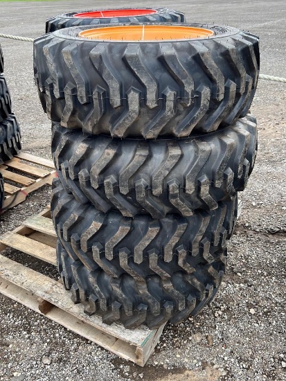 "ABSOLUTE" (4) Unused 10"-16.5" Tires/Wheels For Case