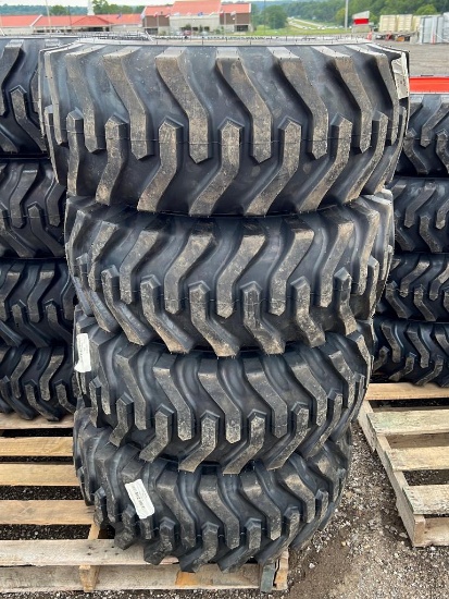 "ABSOLUTE" (4) Unused 12"-16.5" Tires/Wheels For NH/JD/CAT
