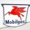 1952 Mobilgas Porcelain Pump Plate Sign w/ Pegasus Logo