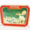1940 Coca-Cola Sailor Girl Fishing Metal Serving Tray