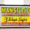 1940's Mansfield Tires Garage Poster w/ Wooden Frame