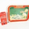 1940 Coca-Cola Sailor Girl Metal Serving Tray & 1950S Coca-Cola Plastic Soda Machine Penny Bank