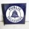 1940s Public Telephone Porcelain Flange Sign