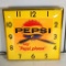 1960s Say Pepsi Please Glass-Faced Light-Up Diner Clock
