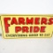 1930s Farmers Pride Single-Sided Embossed Tin Sign