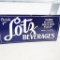 1920s Lotz Beverages Single-Sided Tin Sign
