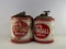 (2) Kendall 5Gal Oil Cans