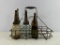 (6) Glass Bottles w/ Carrier
