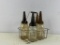 (4) Glass Bottles w/ Carrier