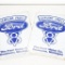 (2) Reproduction Ford V-8 Single-Sided Tin Signs