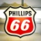 Phillips 66 Shield-Shaped Single-Sided Light-Up Service Station Sign