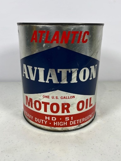 1Gal Atlantic Aviation Motor Oil Can