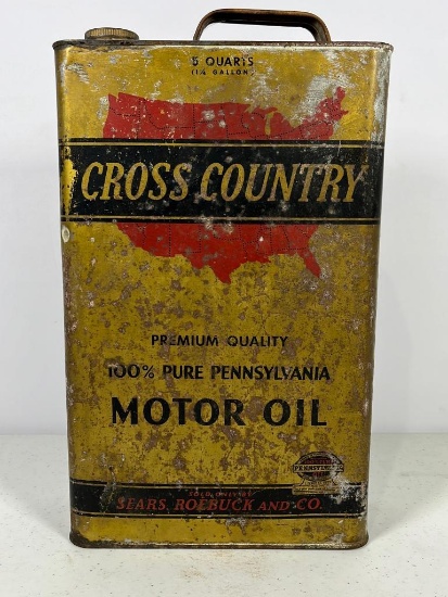 5Qt Cross Country Motor Oil Can