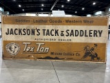 7'x3' Jackson Tack & Saddle Steel Sign