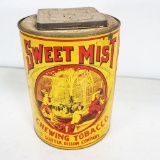 Large Turn Of The Century Sweet Mist Chewing Tobacco Tin