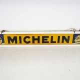 1930's Michelin Tires Wood-Framed Double-Sided Tin Sign