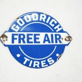 Goodrich Tires Free Air Single-Sided Porcelain Sign