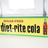 Circa 1958 Diet Rite Cola Single-Sided Embossed Tin Sign