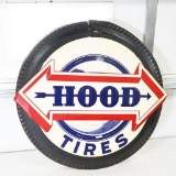 1950s Hood Tires Single-Sided Metal Sign