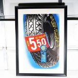 1930s Goodyear Pathfinders Tires $5.50 Service Station Poster