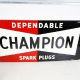 1950s Champion Spark Plugs Single-Sided Tin Sign
