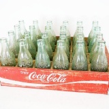Antique Wooden Coca-Cola Crate Filled With Period Coca-Cola Glass Bottles