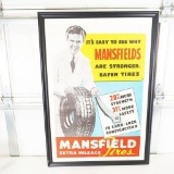 1940s Mansfield Tires Garage Poster