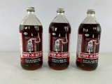 (3) Pist-N-Lube Quart Oil Bottles
