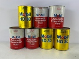 (7) Mobil 1Qt Oil Cans