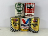 (5) Assorted 1Qt Oil Cans
