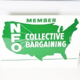 1950s NFO - National Farmers Organization Single-Sided Tin Sign
