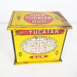 1920s Chew Yucatan Gum Countertop Display Tin