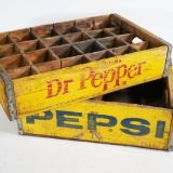 (2) Antique Wooden Soda Bottle Crates