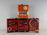 (4) 2Gal Oil Cans