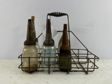 (6) Glass Bottles w/ Carrier