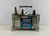 (4) Glass Bottles w/ Carrier