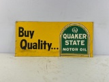 28''x12.5'' Quaker State Cardboard Sign