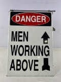 20''x14'' Men Working Above Steel Sign