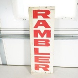 Rambler Automobiles Single-Sided Tin Flange Sign