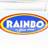 1950s Rainbo Is Good Bread Single-Sided Embossed Tin Sign