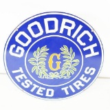 Reproduction Goodrich Tested Tires Porcelain Sign