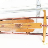 Turn Of The Century Flexible Flyer Wooden Child's Snow Sled
