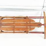 Turn Of The Century Yankee Clipper Wooden Child's Snow Sled