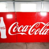 Large Coca-Cola 3 Piece Single-Sided Metal Sign From A Bottling Plant