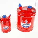 (2) 1930s Standard Oil Filling Station Multi-Fluid Tins