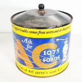 1920s AC Spark Plugs For Fords Rotating Countertop Metal Display Cabinet
