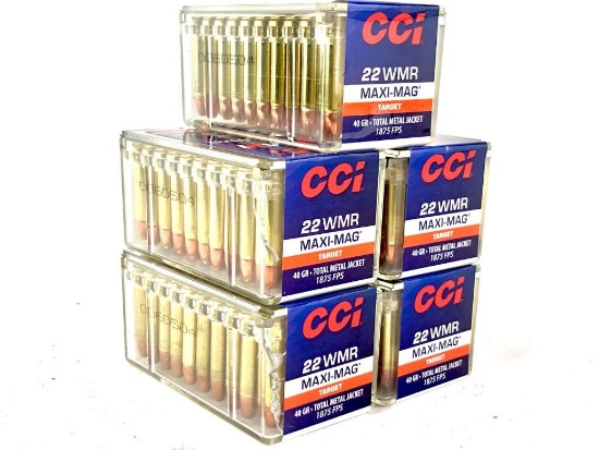 250rds CCI Maxi Mag 22 Mag 40Gr TMJ Ammo