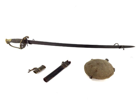 1850 Field And Staff Officers Sword / Canteen