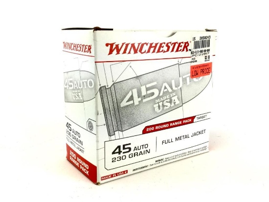 200rds Winchester 45ACP 230GR FMJ Ammo